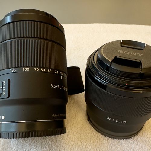 thumbnail-5 for Sony a6500 mirrorless camera, FE 50mm/F1.8 lens, FE 18-135mm/F3.5-5.6 lens, & extras