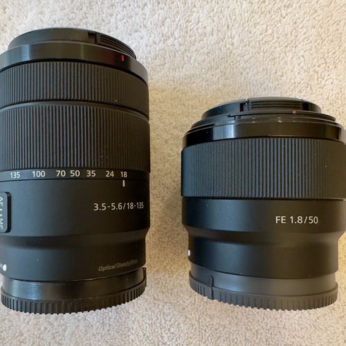 thumbnail-6 for Sony a6500 mirrorless camera, FE 50mm/F1.8 lens, FE 18-135mm/F3.5-5.6 lens, & extras