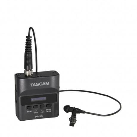 thumbnail-0 for Tascam DR-10L Micro Portable Audio Recorder with Lavalier Microphone