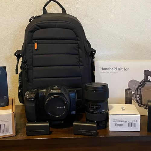 Blackmagic Pocket Cinema 6k Pro Kit with Sigma 18-35 f/1.8 & many extras!