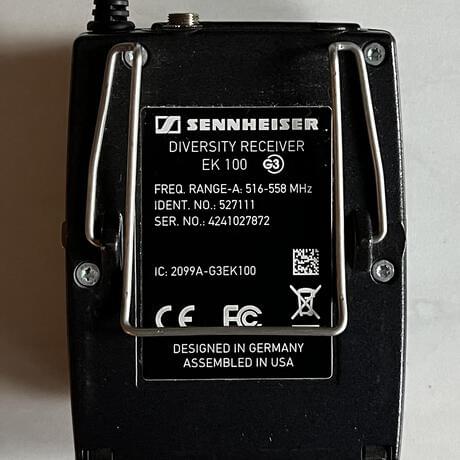 thumbnail-2 for Sennheiser ew 100 ENG G3 Wireless Microphone System - A (516-558 MHz)