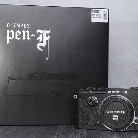 Olympus Pen-F Digital Camera Body *Black* w/ Original Box From