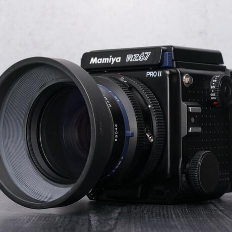 thumbnail-0 for Mamiya RZ67 PRO II w/ 110mm F/2.8 Lens, Hood, Waist Finder, etc.