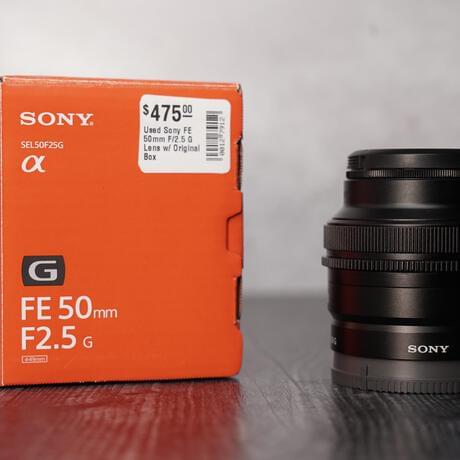 Sony 50mm F/2.5 G Lens w/ Original Box