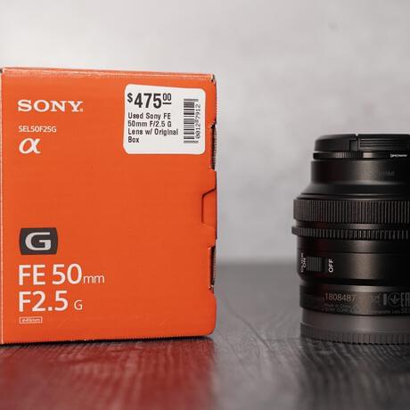 Sony 50mm F/2.5 G Lens w/ Original Box