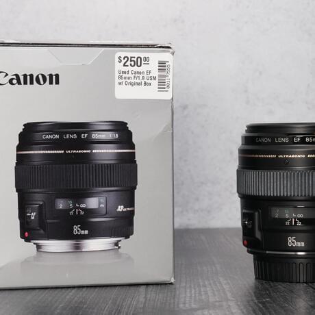 Canon EF 85mm F/1.8 USM w/ Original Box From Focal Point ...