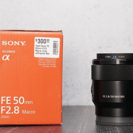 thumbnail-0 for Sony FE 50mm f/2.8 Macro Lens w/Original Box