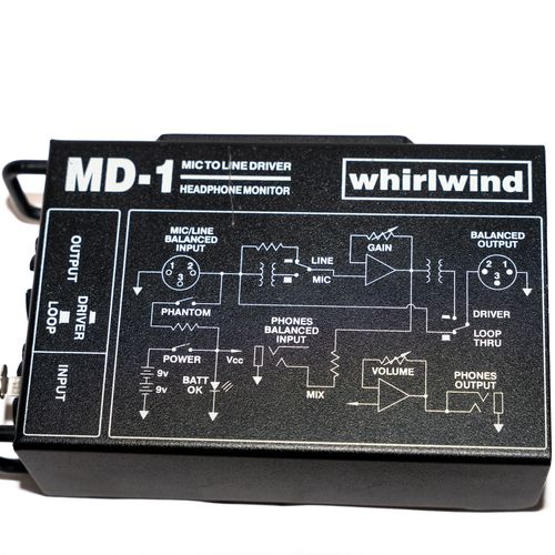 thumbnail-4 for Whirlwind MD-1 Mic to Line Preamp & Headphone Monitor