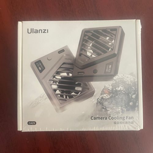 thumbnail-0 for ULANZI Camera Cooling Fan Silver, Magnetic Suction Cup Mounting Adjustable Mini Intelligent Cooling Fan Real-time Monitoring with Type-C Charging Port, Compatible with Sony Canon FUJIFILM Nikon