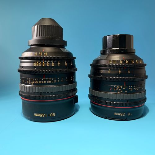 Tokina cine parfocal zoom lenses 50-135 and 16-28 T3 with Matt box and case