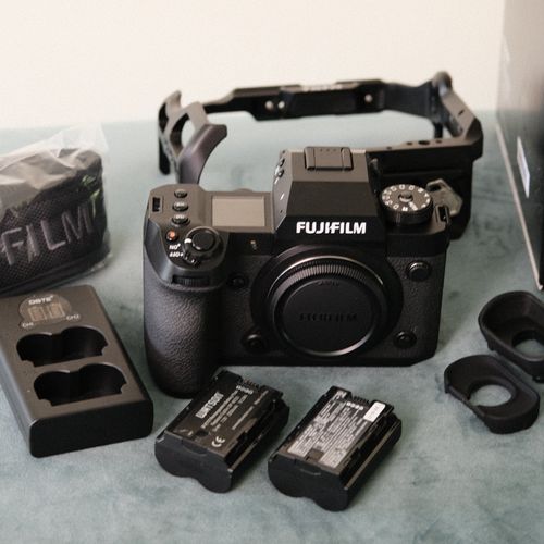 Fujifilm X-H2 Camera + Tilta Cage + Extra Battery/Charger + Soft Eyecup