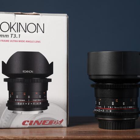 thumbnail-0 for Rokinon 14mm T/3.1 Lens for Canon EF Mount w/ Original Box