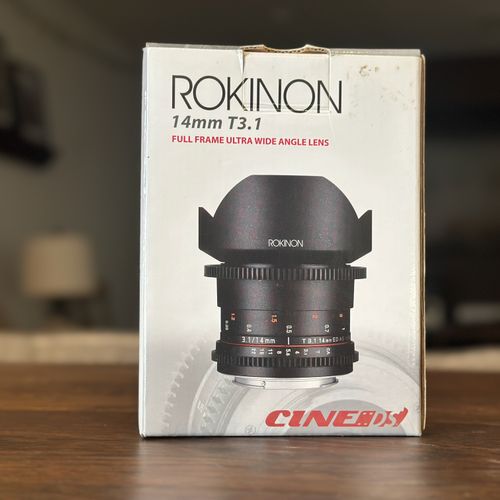 Rokinon 14mm T/3.1 Lens for Canon EF Mount w/ Original Box