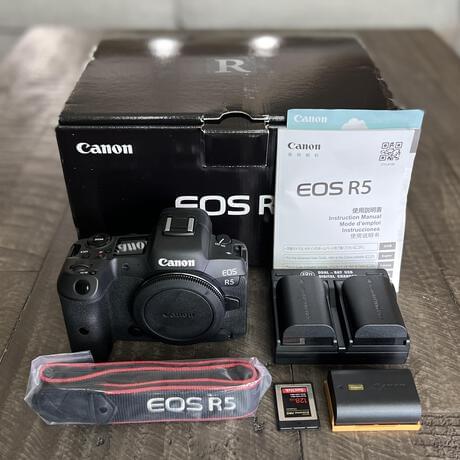 Canon EOS R5 45.0MP Mirrorless Camera - Includes CF Express Type B and 3  Batteries