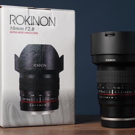 thumbnail-0 for Rokinon 10mm F/2.8 Lens for Sony E-Mount (APS-C) w/ Original Box