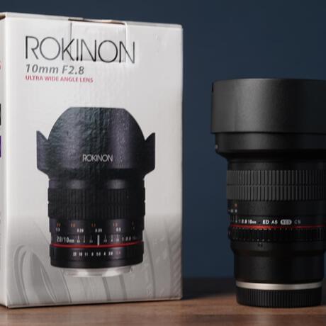 thumbnail-1 for Rokinon 10mm F/2.8 Lens for Sony E-Mount (APS-C) w/ Original Box