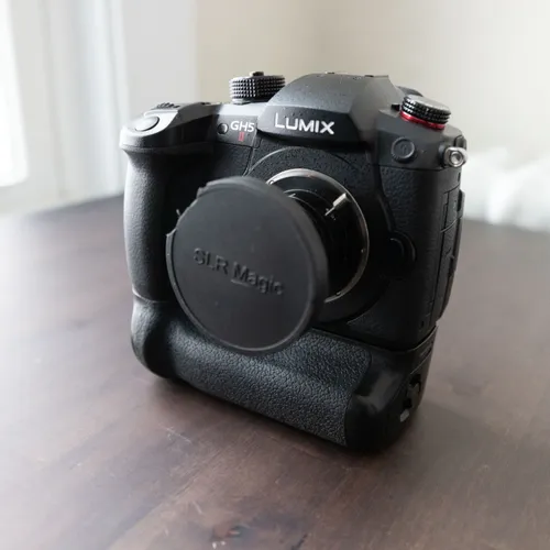thumbnail-5 for Panasonic Lumix GH5 Mark II w/ speedbooster, grip, cage, 4 batteries, 8mm SLR Magic Lens.