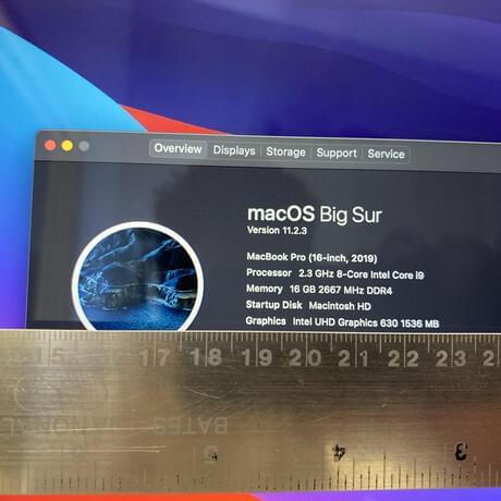 thumbnail-5 for macbook pro 16in 2019 SpaceGray 16gb ram 1TB hrdrv, ExcCond, Core i9