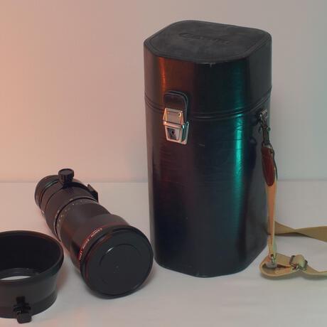 thumbnail-2 for Canon FD 50-300mm f4.5 L MF Zoom Lens with Hood