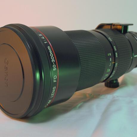 thumbnail-4 for Canon FD 50-300mm f4.5 L MF Zoom Lens with Hood