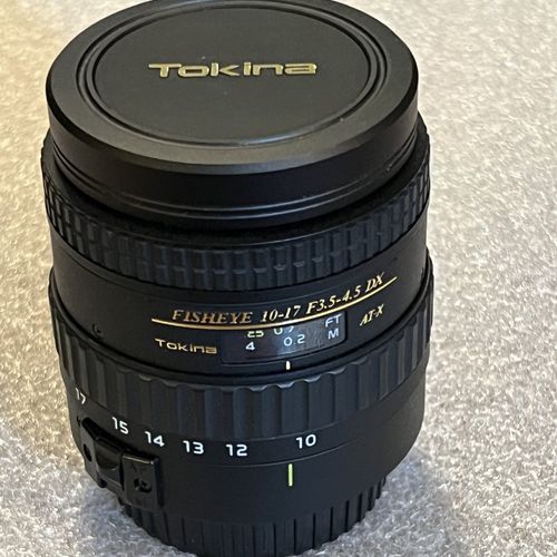 thumbnail-0 for Tokina AF 10-17mm f3.5-4.5 AT-X DX Fisheye Lens Canon EF