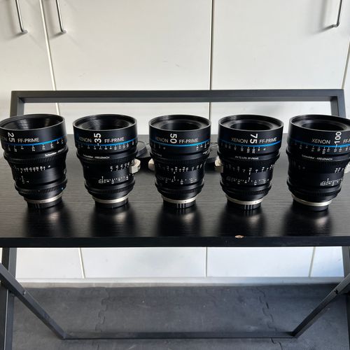 Full set of 5 Schneider Xenon FF Canon EF Mount Prime Lenses  - Excellent Condition 