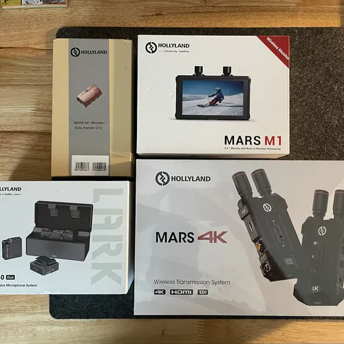 thumbnail-0 for Hollyland Bundle! Mars 4K Wireless Video System, M1 Monitor and LARK 150 Wireless Audio