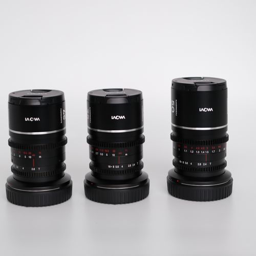 thumbnail-2 for Venus Optics Laowa Nanomorph S35 Anamorphic Prime 3-Lens Bundle (Canon RF, Silver Flare)