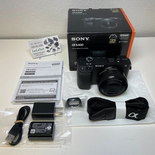 Brand New Sony Alpha a6400 Mirrorless Camera with E PZ 16-50mm f/3.5-5.6 OOS Lens Black 