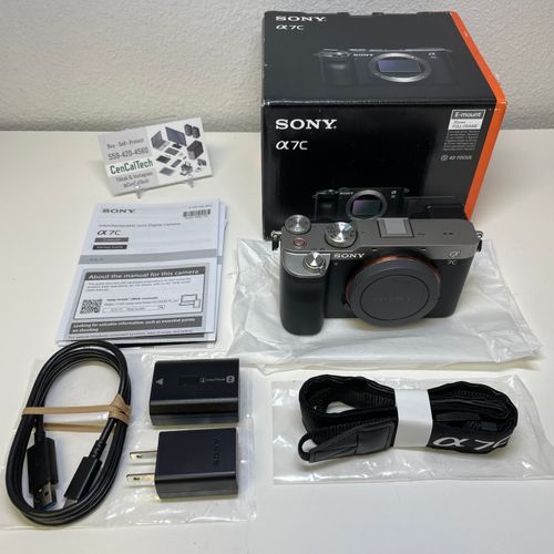 thumbnail-0 for Brand New Sony Alpha A7C Full-Frame Mirrorless Camera Silver with Charger and battery