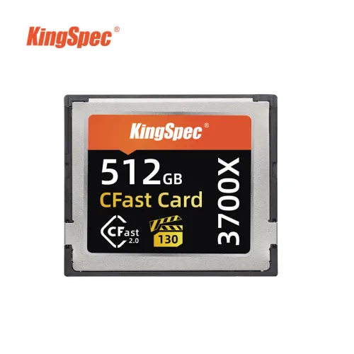 thumbnail-0 for KingSpec 512GB CFast 2.0 Memory Card,MediaStorage Camera-Card with VPG130 3700X