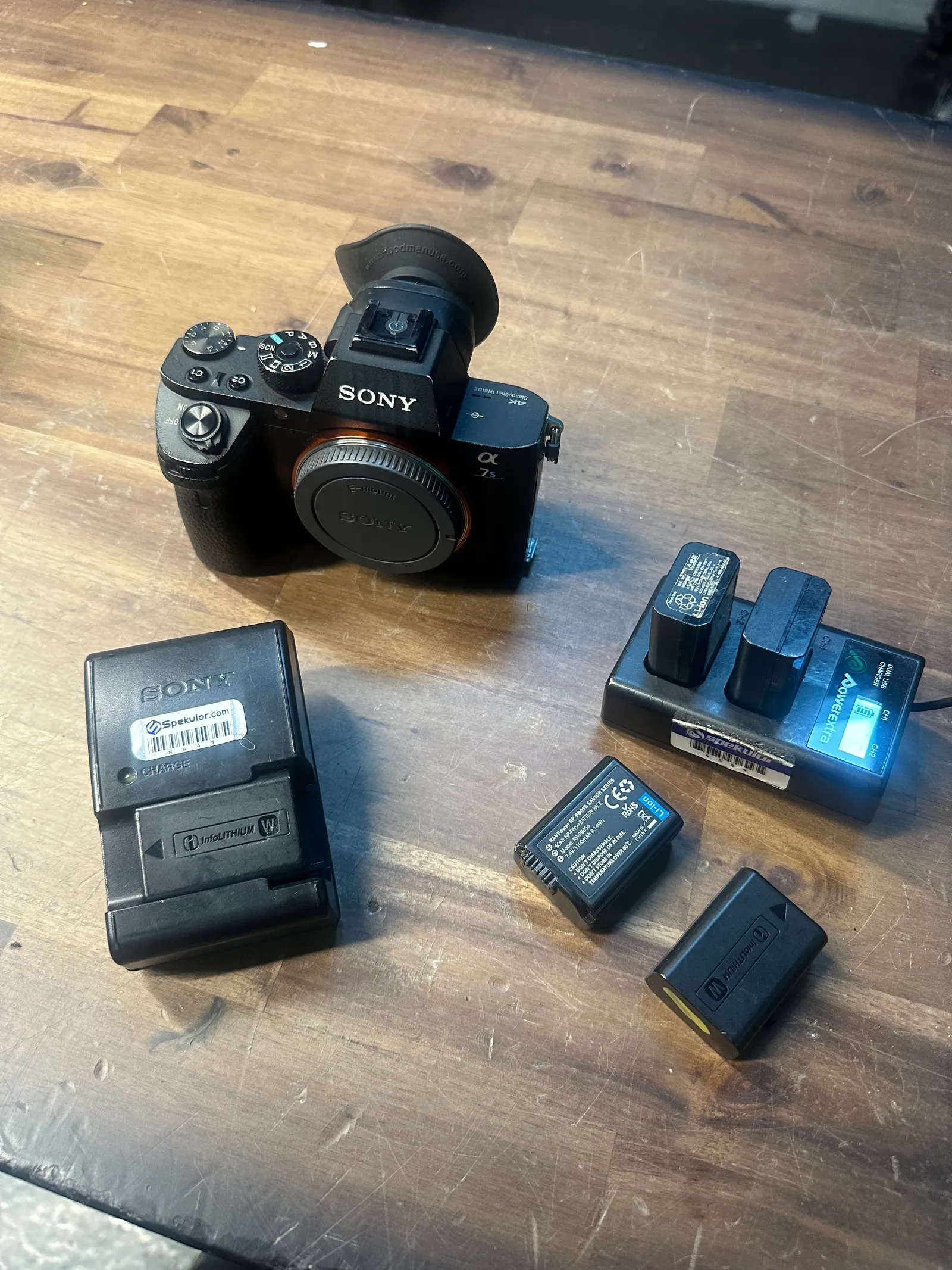 Sony A7s2 A7sII with lots of batteries 