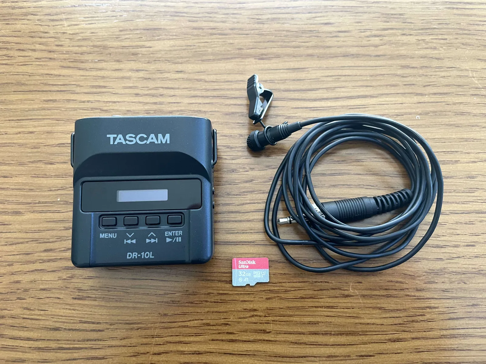 TASCAM DR-10L Micro Portable Audio Recorder with Lavalier Microphone (Black) 