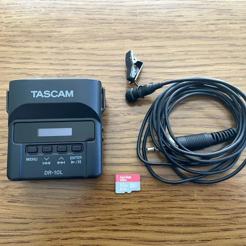 thumbnail-0 for TASCAM DR-10L Micro Portable Audio Recorder with Lavalier Microphone (Black) 