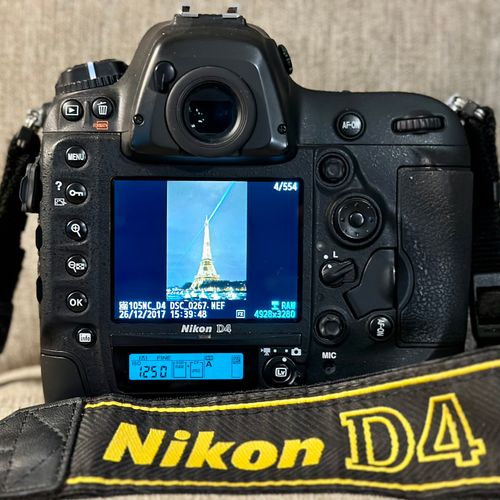 thumbnail-1 for Nikon D4, FULL FRAME, Digital SLR Camera, Like-New condition (~16.5K shutter count)
