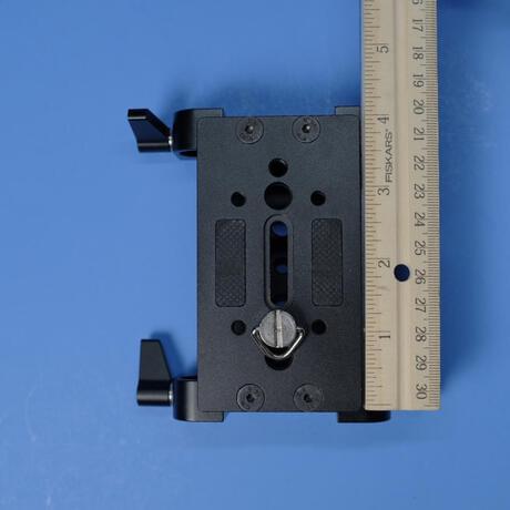 thumbnail-1 for Camera Tripod Mounting Baseplate w/15mm Rod Clamp Rail Block for Tripod/Shoulder Support System
