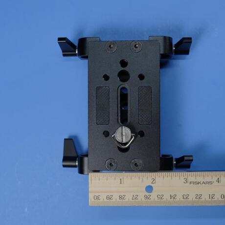 thumbnail-2 for Camera Tripod Mounting Baseplate w/15mm Rod Clamp Rail Block for Tripod/Shoulder Support System