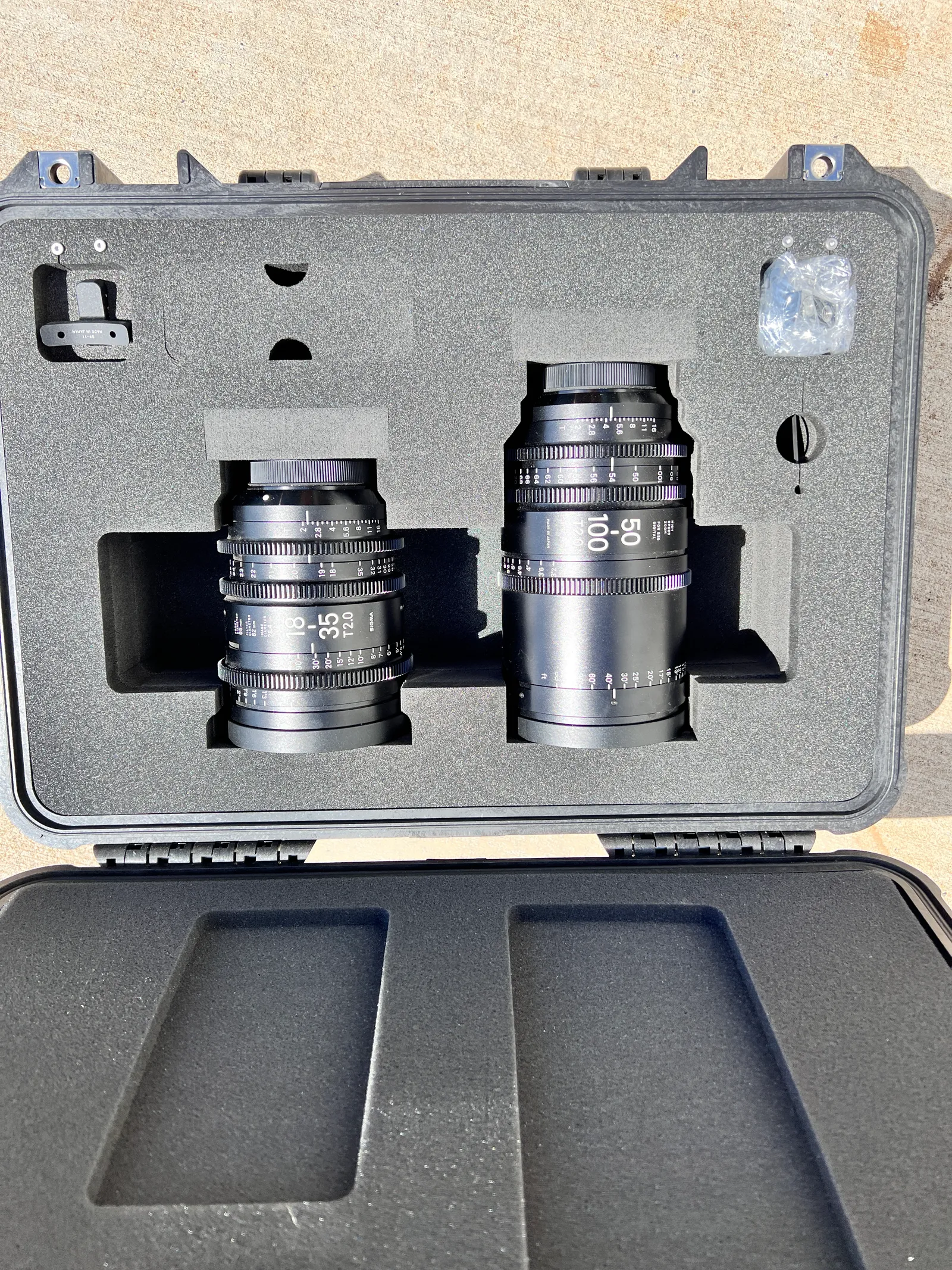Sigma 18-35mm and 50-100mm Lenses with Case (Canon EF, Feet)
