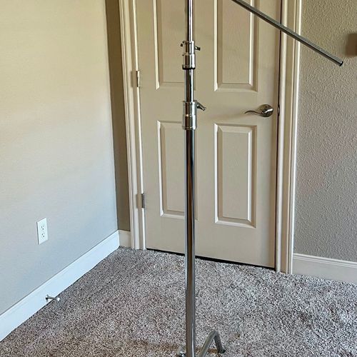 thumbnail-0 for MINT - Impact 40" C-Stand with Sliding Leg (Chrome-plated, 11'), plus Grip head/boom pole