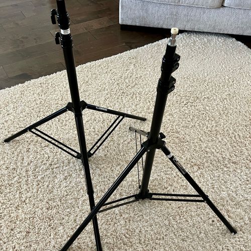 thumbnail-0 for MINT - 8ft, spring-loaded, PBL Light Stands, 2 Pack with Carry Cases 