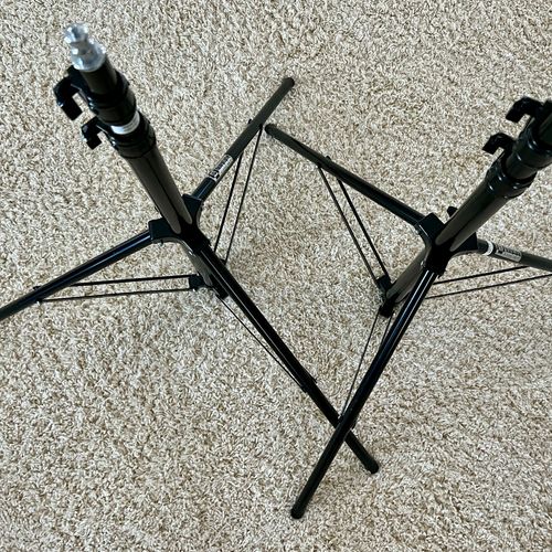 thumbnail-5 for MINT - 8ft, spring-loaded, PBL Light Stands, 2 Pack with Carry Cases 