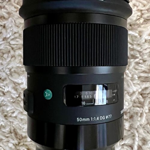 Like-New - Sigma Art lens 50mm 1.4, Sony E-Mount, with EXTRA lens filters 