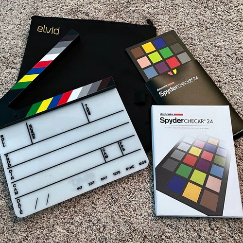 BUNDLE: Like-New Elvid 9-Section Acrylic Production Slate, with Spyder Checkr24 color chart