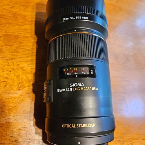 thumbnail-0 for Sigma 105mm 1:2.8 DG Macro HSM Lens, Nikon F Mount