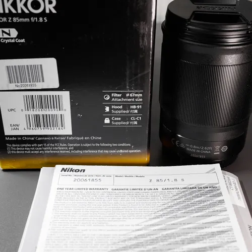 thumbnail-11 for Nikon Nikkor Z 85mm f1.8 S Lens - with box