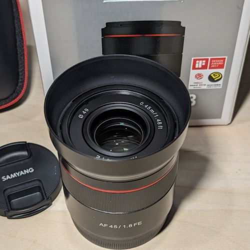 Rokinon Samyang AF 45mm F1.8 FE Auto Focus Full Frame Lens for