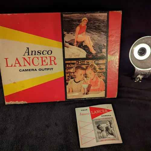 thumbnail-3 for Ansco Lancer - Vintage 50-60's - 35mm Film Camera - Includes Accessories and Box