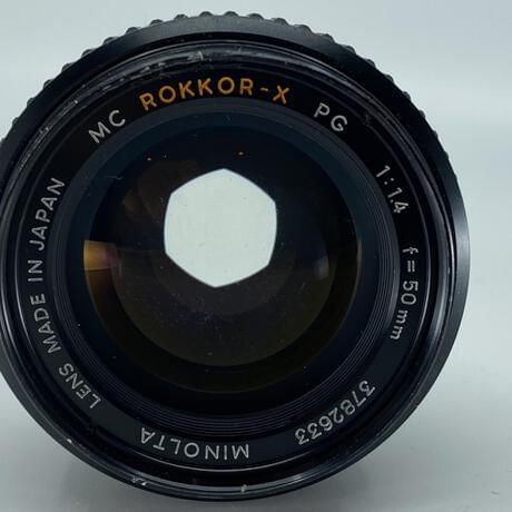 thumbnail-0 for Minolta MC ROKKOR-X PG 50mm f1.4 MD Mount Prime Lens