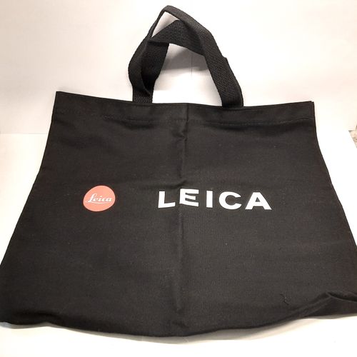 thumbnail-0 for Small Black Leica - Canvas Tote Bag W/ "Red Logo" - Rare - Super Clean