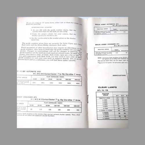 thumbnail-2 for Leica Original Flash Guide Numbers for M1, M2, M3 and IIIg, Ig Cameras -  Clean